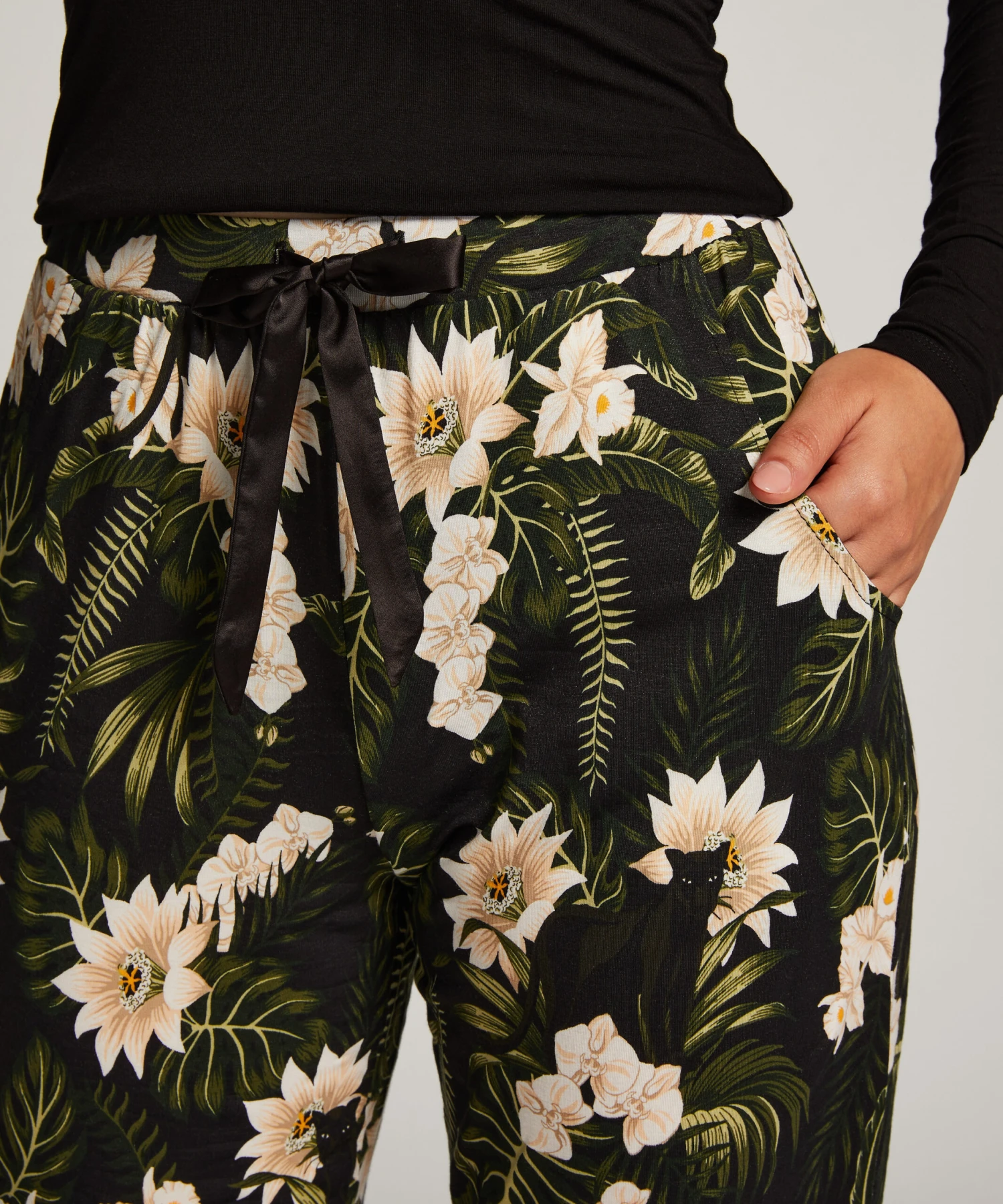 Jersey Pyjama Pants - Black 2 Jersey Pyjama Pants - Black - Image 2