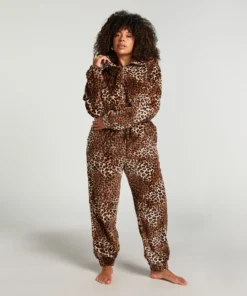 Flannel Fleece Onesie - Beige