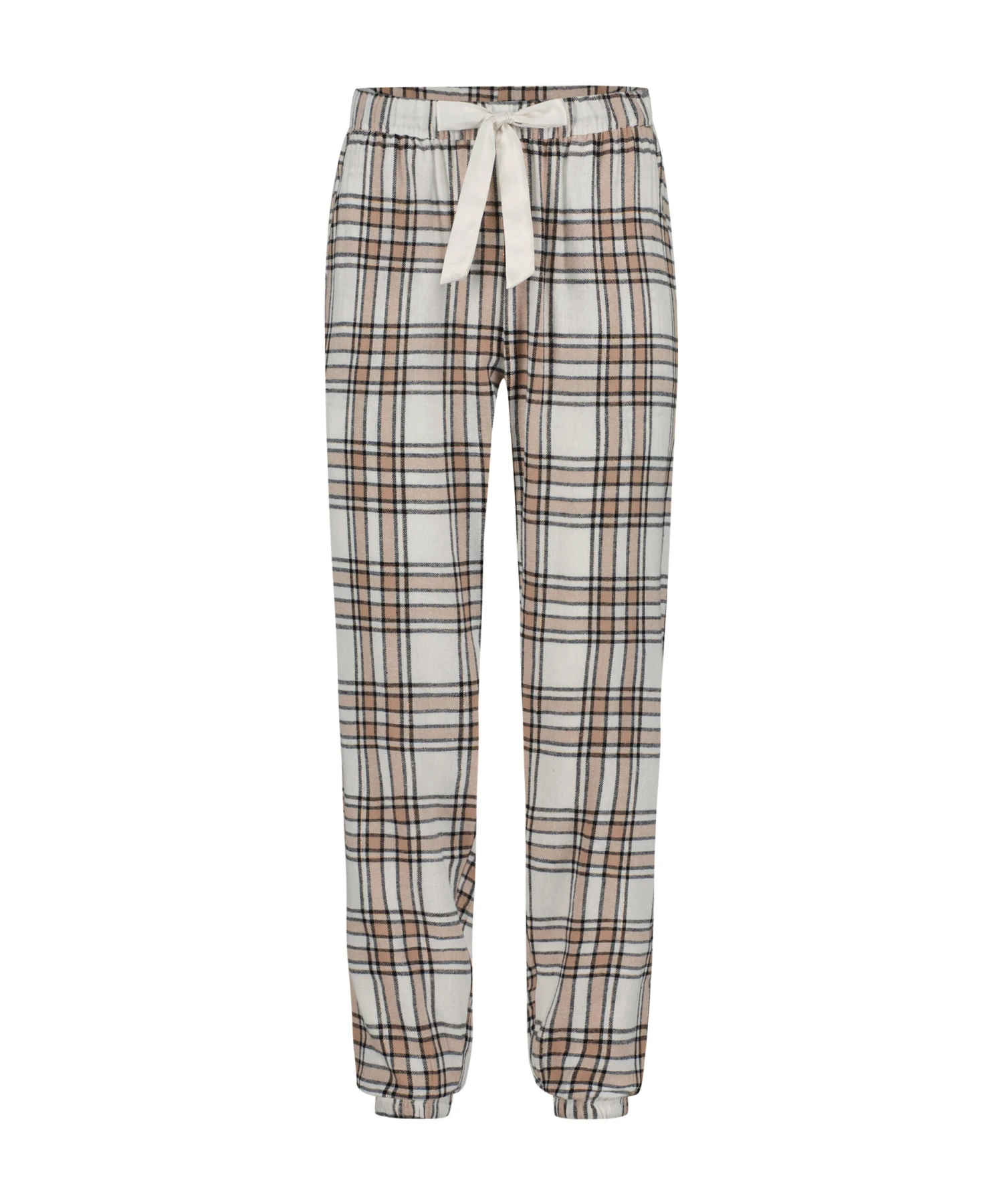 Flannel Pyjama Pants - Beige 4 Flannel Pyjama Pants - Beige - Image 4