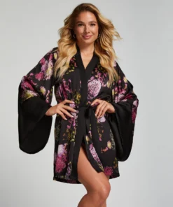 Satin Kimono - Black -Deals Bare Bralettes Store 204253 3 scaled