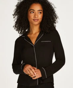 Essential Jersey Long-Sleeved Jacket - Black