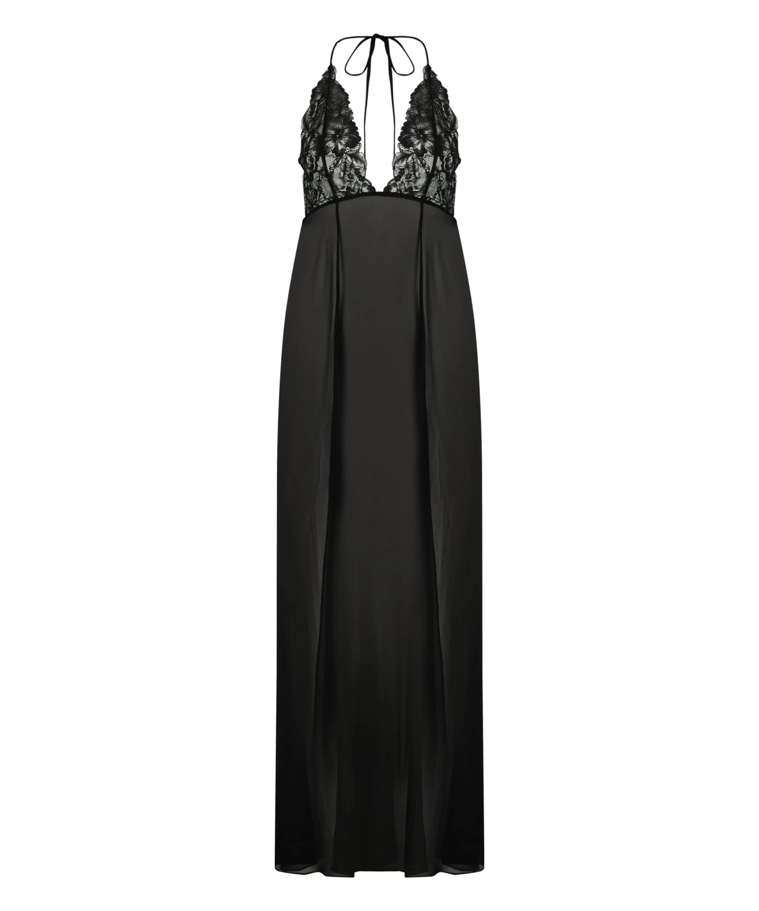 Lily Satin Chiffon Dress - Black 6 Lily Satin Chiffon Dress - Black - Image 6