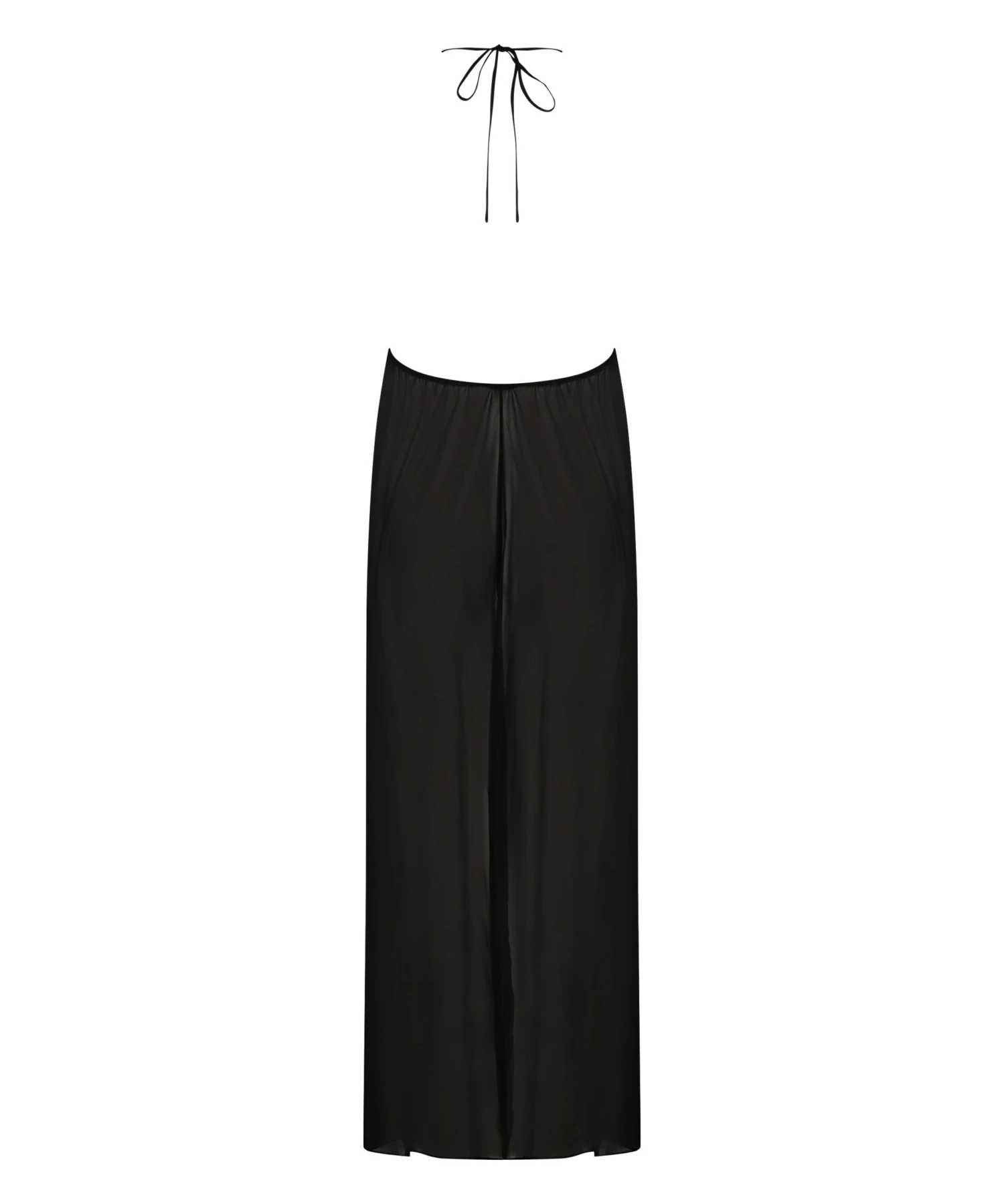 Lily Satin Chiffon Dress - Black 7 Lily Satin Chiffon Dress - Black - Image 7