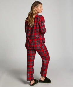 Flannel Pyjama Pants - Red -Deals Bare Bralettes Store 204474 4
