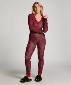 Henly Slim Onesie - Red