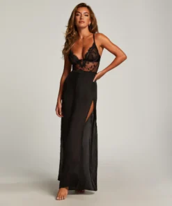Satin Trousers - Black -Deals Bare Bralettes Store 204746 3 scaled