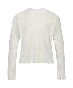 Pointelle Long-Sleeved Pyjama Top - Grey -Deals Bare Bralettes Store 204798 6 scaled