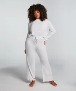 Pointelle Pyjama Pants - Grey