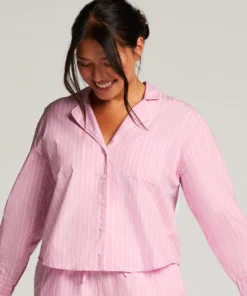 Long Sleeve Cotton Jacket - Pink