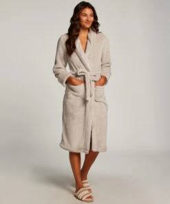 Fleece Bathrobe - Brown