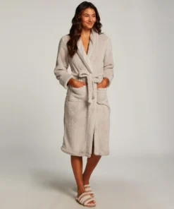 Fleece Bathrobe - Brown